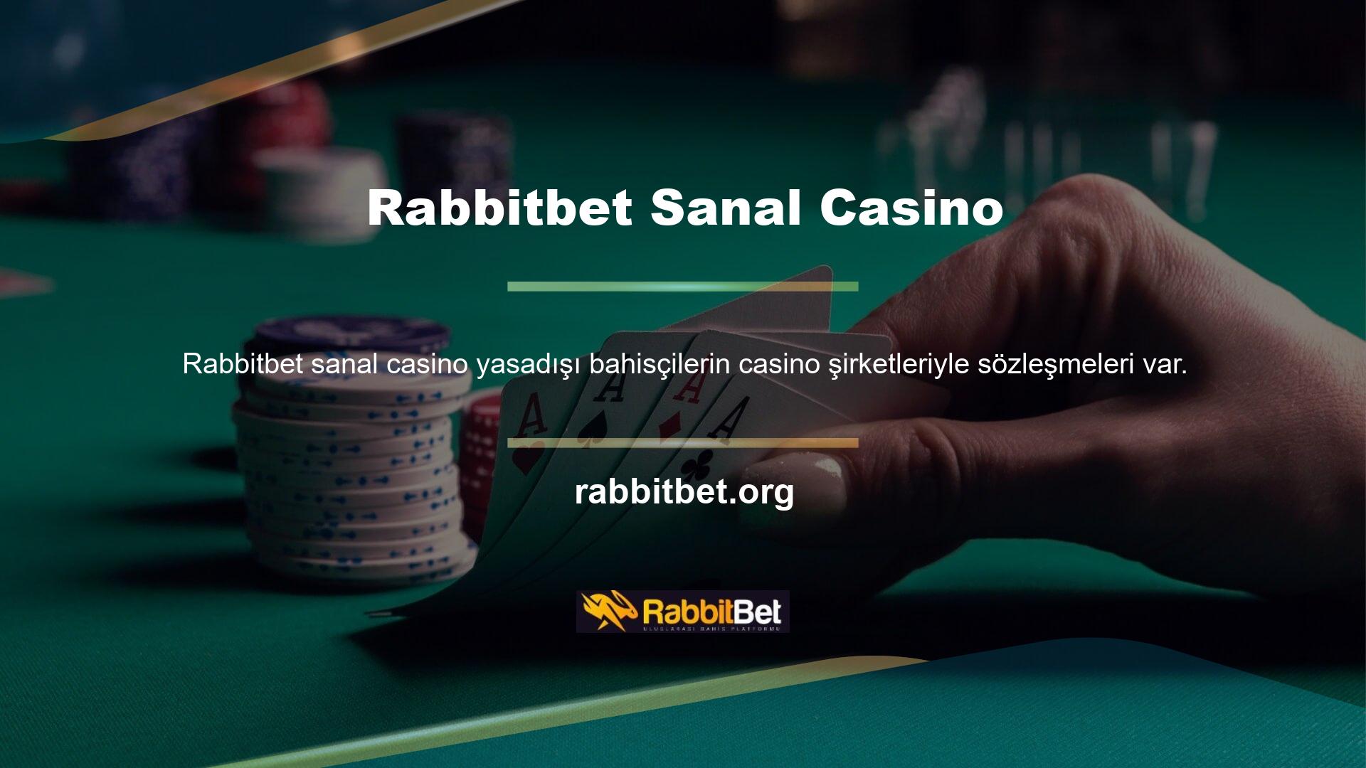 Rabbitbet adresi de yasa dışı bir casino sitesinden ayarlandı